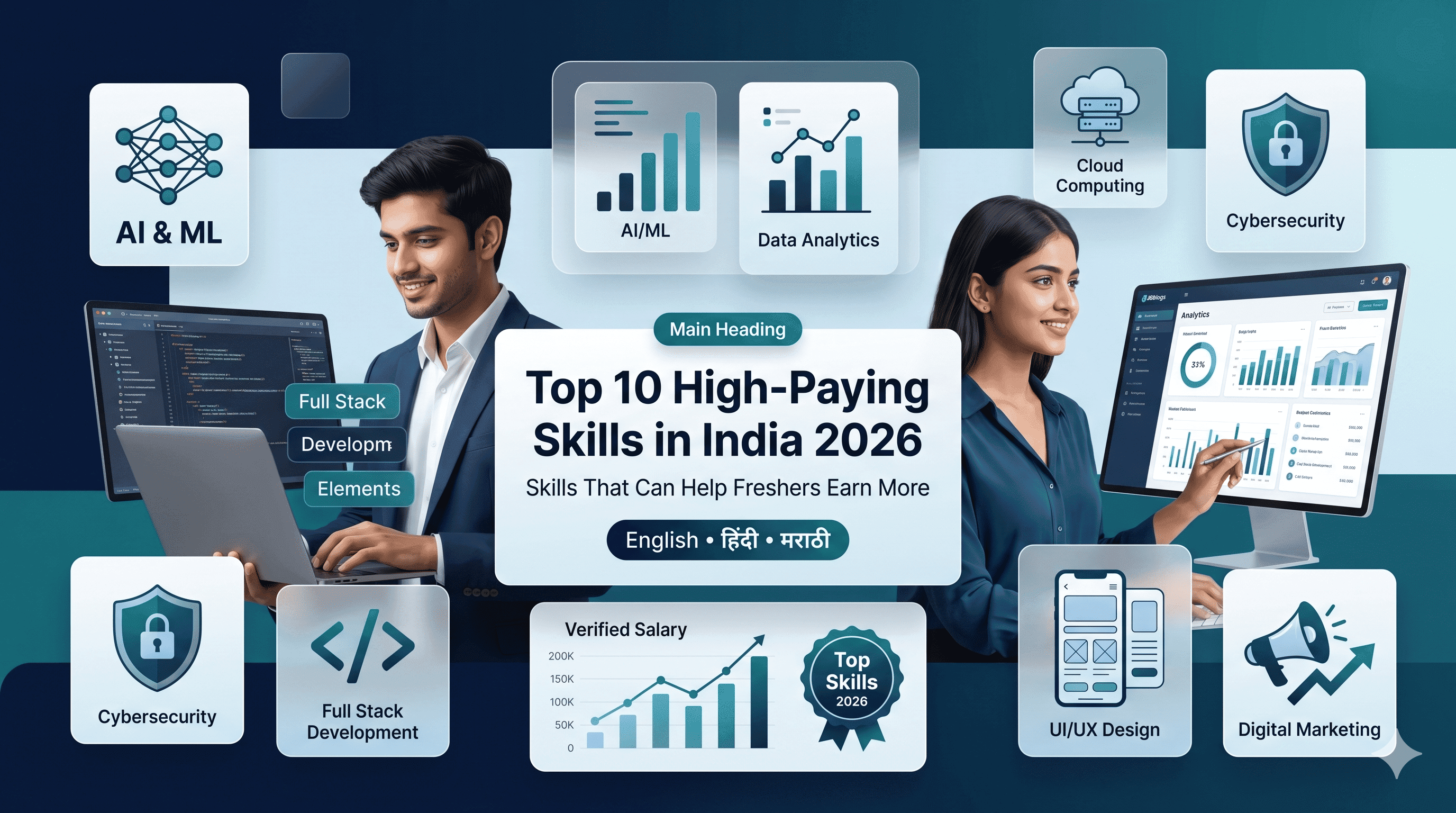 Top 10 high-paying skills to learn in 2026 for freshers in India